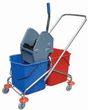 Cleaning Equipment Group Wózek dwuwiaderkowy 2 x 25 l na stelażu chromowanym z wyciskarką