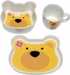 zestaw do jedzenia dla dzieci: kubek, talerzyk, miska Bear Girl