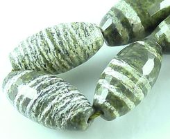 Serpentynit - oliwki fasetowane 15/30mm