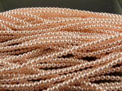 Perły Szklane Woskowane Kule 4mm sznur ok - 
