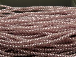 Perły Szklane Woskowane Kule 4mm sznur ok - 