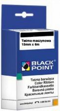 Taśma maszynowa 13MMx6M czerwono-czarna  *Black Point