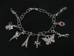 AVORA Bransoletka + 9 Charms Swarovski 925 