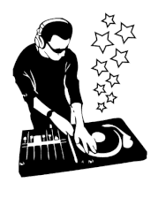 Naklejka sylwetka 34 - DJ