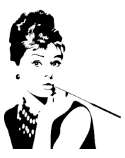 Naklejka na ścianę sylwetka 43 - Audrey 