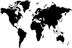Naklejka na ścianę mapa 1 - Świat