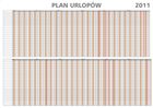 PLAN URLOPÓW 2012, format 102x144cm (B0)