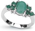 Pierścionek szmaragdy 2,1 ct [srebro 925 rodowane] Infinity Italian Design R00492E - CERTYFIKAT!!!