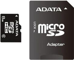 A-DATA microSDHC 8GB Class 10 + SDHC Adapter (AUSDH8GCL10-RA1)