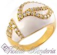 Violette Pozłacana 20K obrączka z diamentowymi cyrkoniami 2550 S2550 Violette Pozłacana 20K obrączka z diamentowymi cyrkoniami 2550 S2550