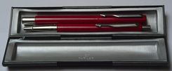 Parker Vector Standard czerwony pióro + długopis + etui