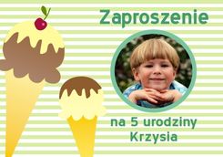 Zaproszenia na urodziny - lodowa uczta
