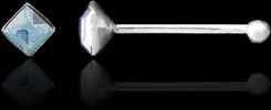 Piercing: srebrny kolczyk do nosa  Cyrkonia