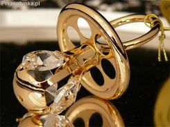 Smoczek prezent na chrzest Swarovski