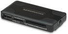 Manhattan uniwersalny 42w1 USB 2.0 zewnętrzny czarny z hubem 3porty (100984) Manhattan uniwersalny 42w1 USB 2.0 zewnętrzny czarny z hubem 3porty (100984)
