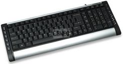 MANHATTAN Klawiatura multimedialna SLim USB czarno-srebrna (177771)