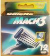 GILLETTE Mach 3 Wymienne ostrza do maszynek 12szt GILLETTE Mach 3 Wymienne ostrza do maszynek 12szt