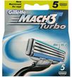 GILLETTE MACH 3 TURBO Wymienne ostrza do maszynek 5szt GILLETTE MACH 3 TURBO Wymienne ostrza do maszynek 5szt