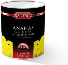 Sandra Ananas mini plastry w lekkim syropie 