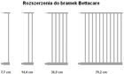 Bettacare Rozszerzenie do bramki samozamykającej metalowej Bettacare Rozszerzenie do bramki samozamykającej metalowej