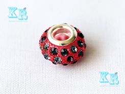 Beads cyrkoniowa fantazja różowo-fioletowa