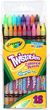 Crayola Kredki Ołówkowe Wykręcane Komplet 18 Kolorów