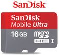 Sandisk 16GB microSDHC Card Class 6 bi-colored + SD Adapter + Media Ma (SDSDQY-016G-U46A)