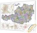Mapa Austrii kodowa na korku do wpinania 1:500 tys. 125x87 cm Mapa Austrii kodowa na korku do wpinania 1:500 tys. 125x87 cm