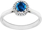 Świat złota Pierścionek z szafirem i brylantami 0,12ct - PK/003c Świat złota Pierścionek z szafirem i brylantami 0,12ct - PK/003c