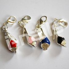 Zawieszka charm (charms) metalowa z emalią - 