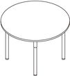 Astra O-Mat O110, H=75 Cm Stół Konferencyjny Okrągły Astra O-Mat O110, H=75 Cm Stół Konferencyjny Okrągły