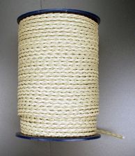Rzemień pleciony 3mm kremowy