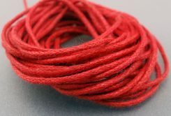 Sznurek woskowany 1mm  czerwony