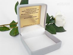 Etui srebrne z tabliczką grawerowaną - Etui 