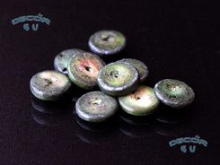 Plasterki - cocos barwiony - zielony - 12mm