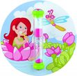 Klepsydra Odmierzająca Czas. Elf W Wodzie Klepsydra Odmierzająca Czas. Elf W Wodzie