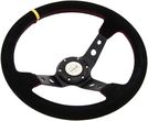Sportowa Kierownica Zamszowa Czarna 350mm 5125