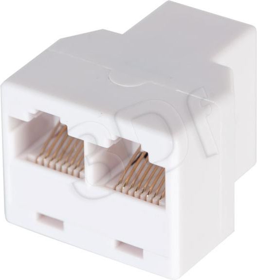 ACT Łącznik trójnik 3 x RJ45 ż biały (SH3029)