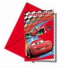 Disney Komplet zaproszeń z kopertami "CARS 2"