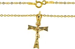 RAFIDU złoty krzyżyk + łańcuszek , w3013a