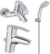 Grohe 33591+33552+28676 Pakiet wannowy EUROSTYLE umywalkowa + jednouchwytowa wannowa +  prysznicowy Duo