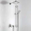 Tres 200.180.03 LOFT-TRES System natryskowy podtynkowy z baterią deszczownicą 220x220mm i zestawem na drążku 800 mm