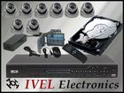 Zestaw do Monitoringu: Rejestrator BCS0804LE-AS + Dysk 500GB + 8szt Kamera kolorowa kulista dzień noc SONY CCD z ir do 20 + Zasilacz 12v 5a + rozgałeź