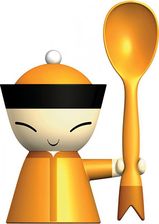 Alessi kieliszek do jajka mr. Chin żółty