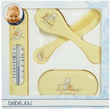 Bebe Jou Set Zestaw Kosmetyczny Humphrey Yellow Żółty Szczotka Grzebień Termometr Nożyczki Obcinacz Pilniczek