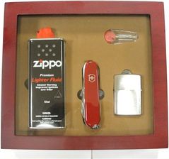 Zippo Zestaw 200 Brushed Chrome Victorinox 