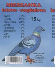 Mieszanka dla gołębi lotowo-rozpłodowa 15 kg