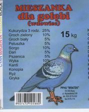 Mieszanka dla gołębi wdowiec 15 kg