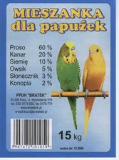 Pokarm dla papużek 15 kg