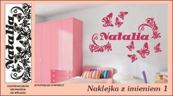 Naklejka z imieniem nr 1